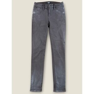 Hudson Lilly Midrise Ankle Skinny Coated Jeans Brown Metallic WMA4178TEN Size 27